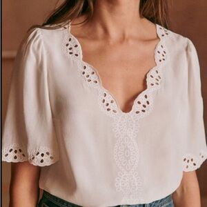 Sezane francia silk blouse